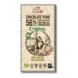 Xocolata negra 56% cacao amb gingebre 100g eco
