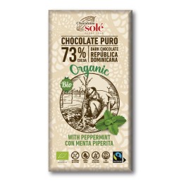 Xocolata negra 73% cacao amb menta piperita 100g eco